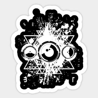 Dark Techno Serious Beat Speaker Sticker